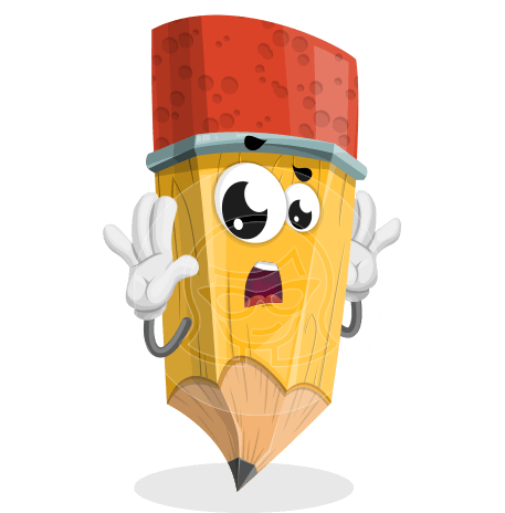 School Pencil Cartoon Vector Character AKA Mark McPencil